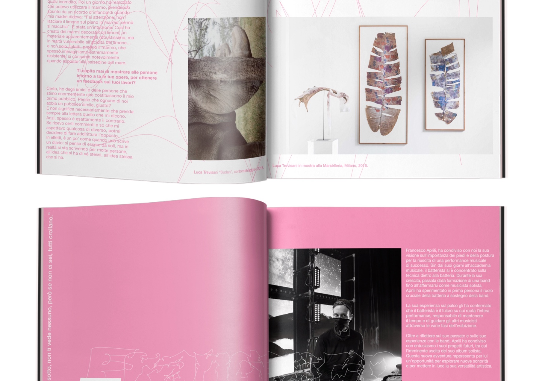 PARTI Magazine spread featuring Luca Trevisani