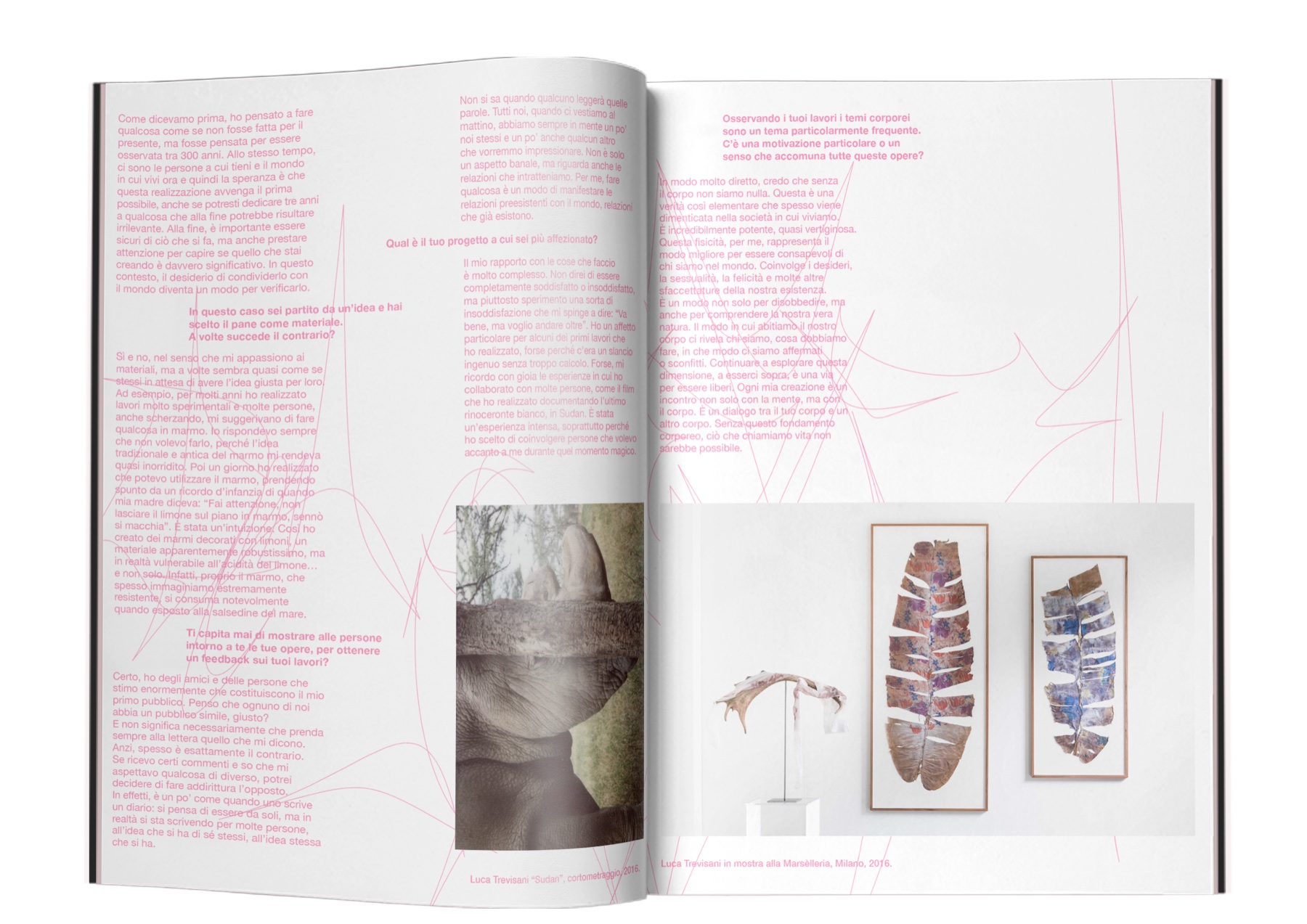 PARTI Magazine spread featuring Luca Trevisani